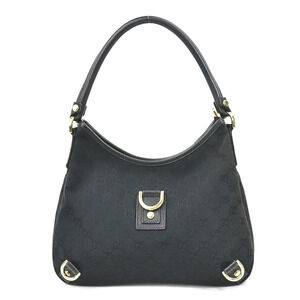 Gucci Black GG Canvas Abbey shoulder bag signature D ring
